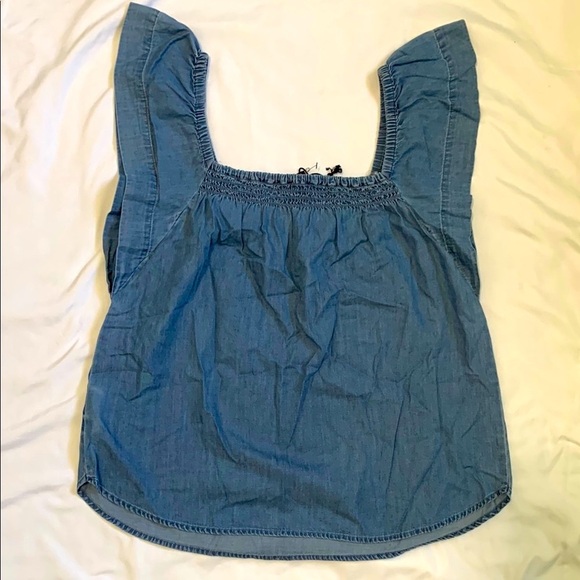 Express Blue Denim Top Size S - Picture 3 of 5